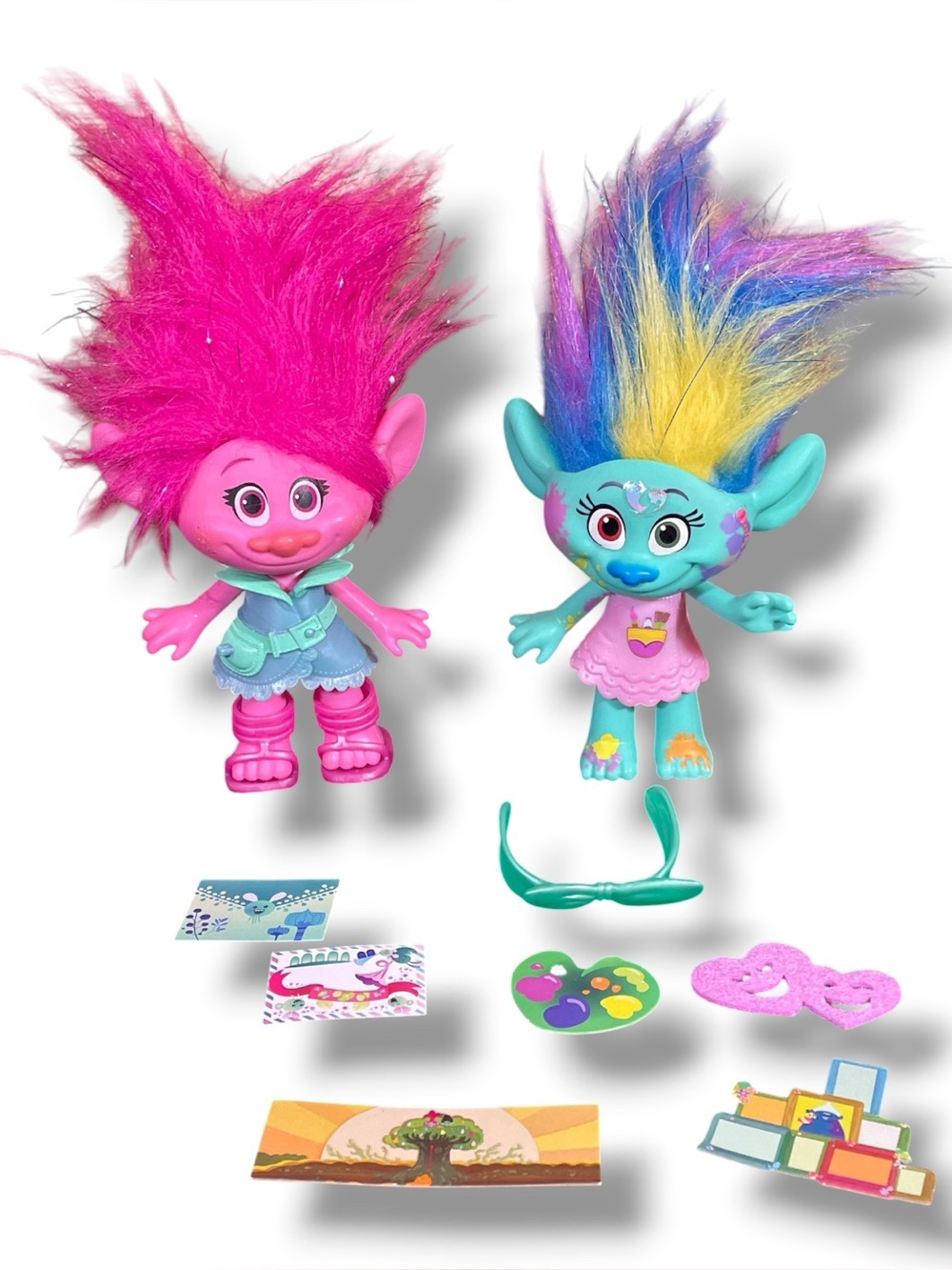 Dreamworks Hasbro Poppy & Harper Trolls Dolls ( 2015) Dressed